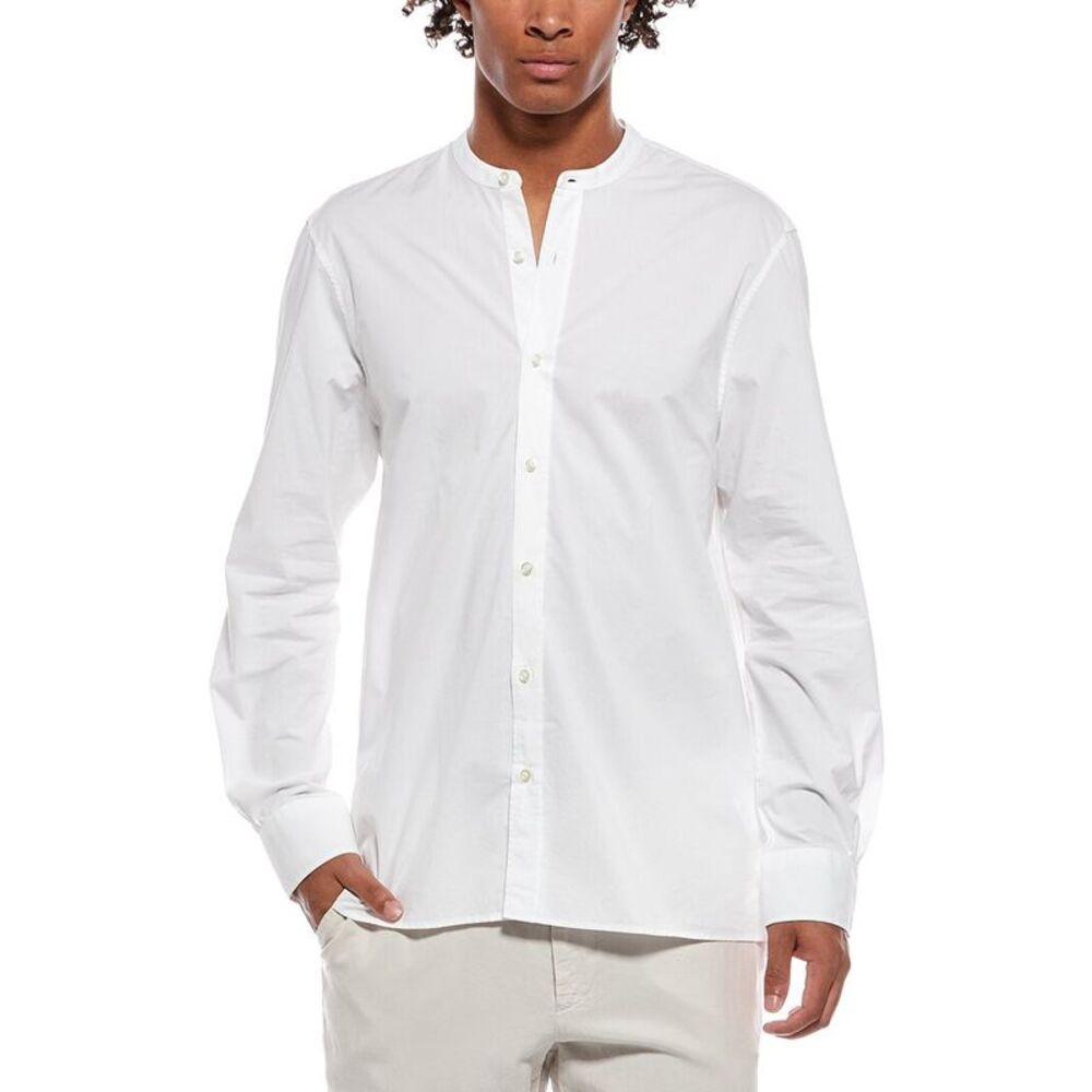 Officine Générale Mens Officine Generale Gaston Poplin Shirt, White